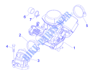 Carburador completo   Racord admisión para VESPA GTS 4T E3 2009