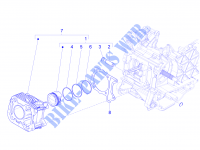 Grupo cilindro pistón eje para VESPA LXV 4T 3V E3 2016
