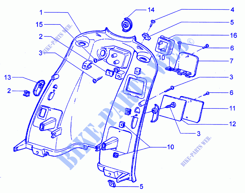 Escudo interno para PIAGGIO Hexagon GT Other year