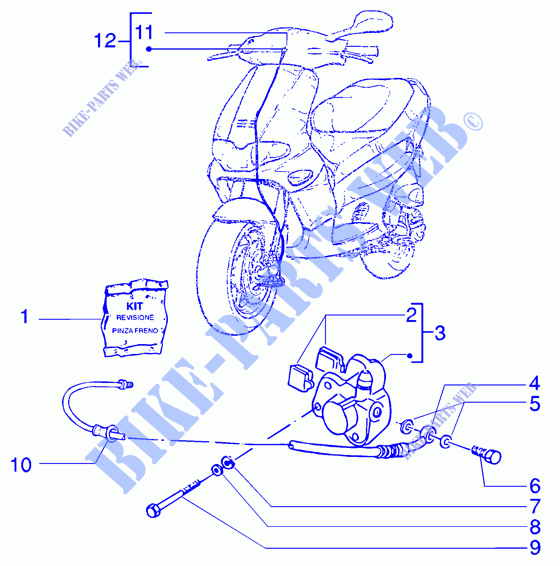 Front brake caliper transmissions para GILERA Runner 125 VX 4T 2002
