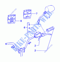 Handlebars component parts (vehicle with rear hub brake) para GILERA Runner 180 FXR 2T 2000