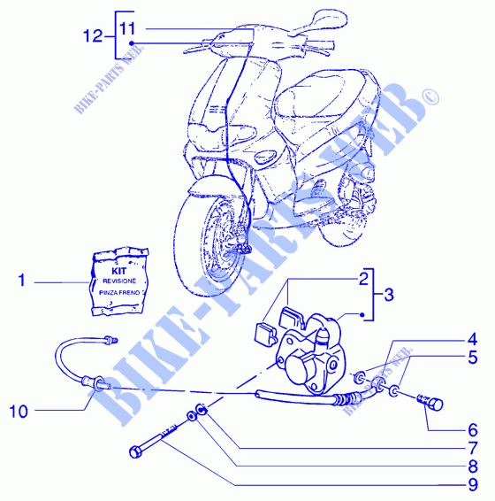 Front brake caliper transmissions para GILERA Runner 200 VXR 4T 2002
