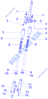 Componentes de la horquilla (Wuxi Top) para PIAGGIO Liberty 125 4T Euro 4 Poste 2019
