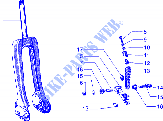 Componentes horquilla suspension para PIAGGIO Ciao 1999