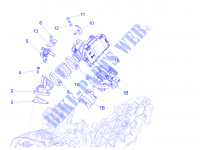 Cuerpo con mariposa   Inyector   Racord admisión para PIAGGIO Liberty 4T 3V ie E3 2013