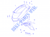 Cubierta trasera   Salpicador para PIAGGIO Liberty 4T 3V ie E3 2014
