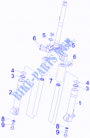 Componentes de la horquilla (Wuxi Top) para PIAGGIO Liberty 2T MOC 2013