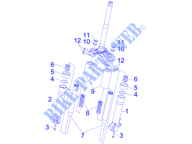 Componentes de la horquilla (Escorts) para PIAGGIO Liberty 4T MOC 2014