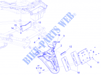 Cubierta trasera   Salpicador para PIAGGIO X10 4T 4V I.E. E3 2014