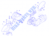 Alojamiento rueda   Guardabarros para PIAGGIO X10 4T 4V I.E. E3 2015