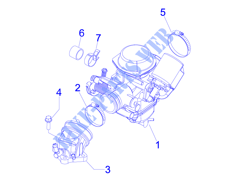Carburador completo   Racord admisión para GILERA Runner ST 4T E3 2010